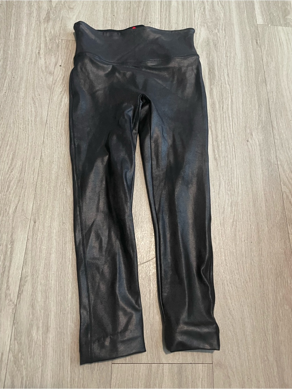 SPANX Black Faux Leather Leggings